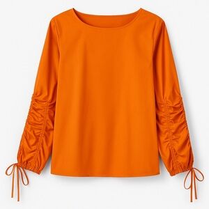 NWT! HARSHMAN Anthropologie | 100% Cotton CATARINA TUNIC | Burnt Orange | M